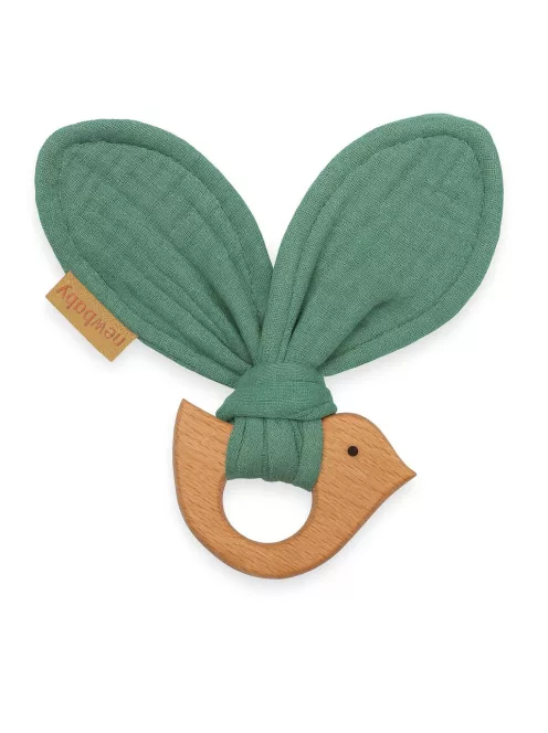 Baba rágóka madárral New Baby Bird mint