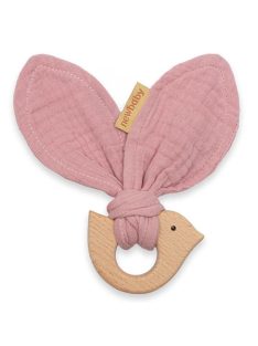 Baba rágóka madárral New Baby Bird pink