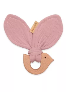 Baba rágóka madárral New Baby Bird pink