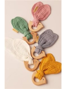 Baba rágóka madárral New Baby Bird mustard