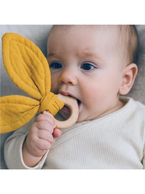 Baba rágóka madárral New Baby Bird mustard