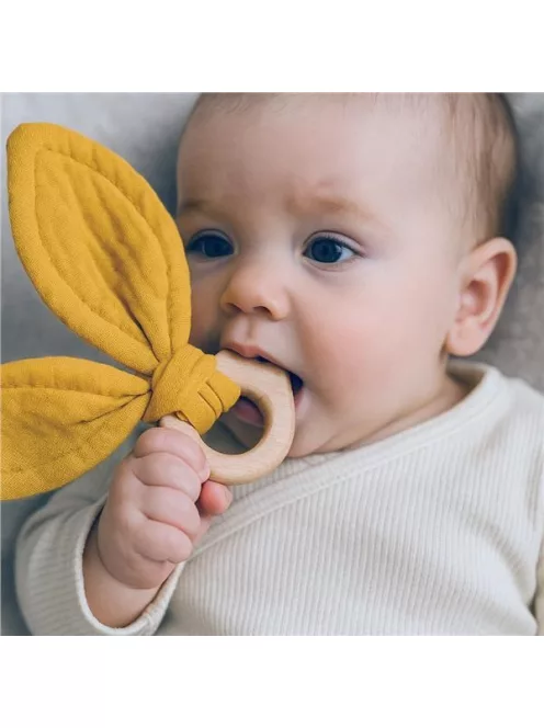 Baba rágóka madárral New Baby Bird mustard