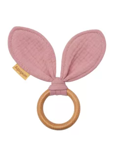 Rágóka levelekkel New Baby Ears pink