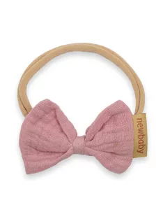   Puha muszlinból készült fejpánt csecsemőknek New Baby pink