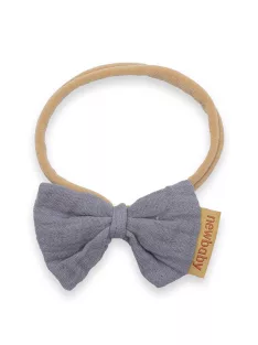   Puha muszlinból készült fejpánt csecsemőknek New Baby grey