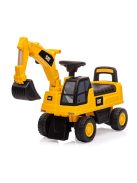 Gyermek zenélő bébitaxi kotró CAT Excavator  Milly Mally sárga