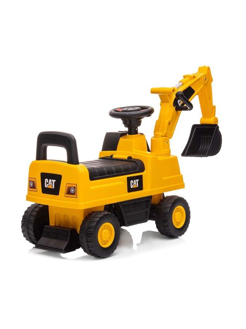 Gyermek zenélő bébitaxi kotró CAT Excavator  Milly Mally sárga