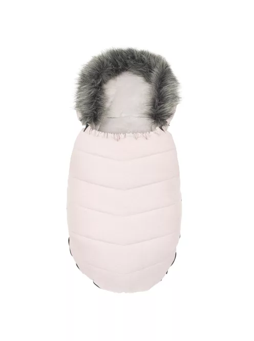 Gyermek lábzsák NEW BABY szőrmével dusty pink