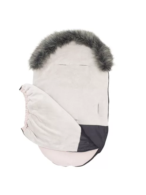 Gyermek lábzsák NEW BABY szőrmével dusty pink