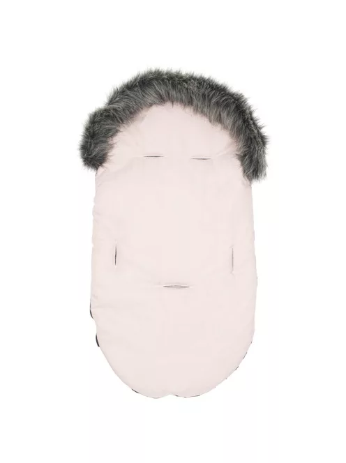 Gyermek lábzsák NEW BABY szőrmével dusty pink