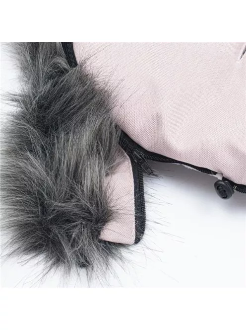 Gyermek lábzsák NEW BABY szőrmével dusty pink