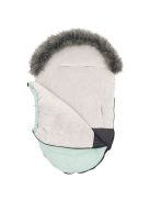 Gyermek lábzsák NEW BABY szőrmével világos szürke