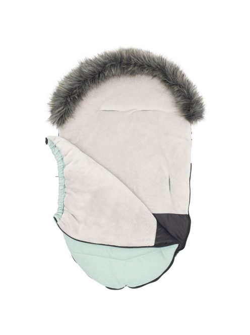 Gyermek lábzsák NEW BABY szőrmével világos szürke