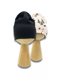 Baba kétoldalas sapka Nicol Bambi bézs szürke