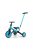 Gyerek háromkerekű bicikli 4az1-ben Milly Mally Optimus Plus tolókarral blue