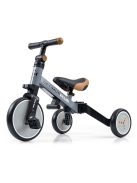 Gyerek háromkerekű bicikli 4az1-ben Milly Mally Optimus Plus tolókarral grey