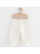 Baba lábfejes nadrág New Baby Classic II csillagokkal bézs
