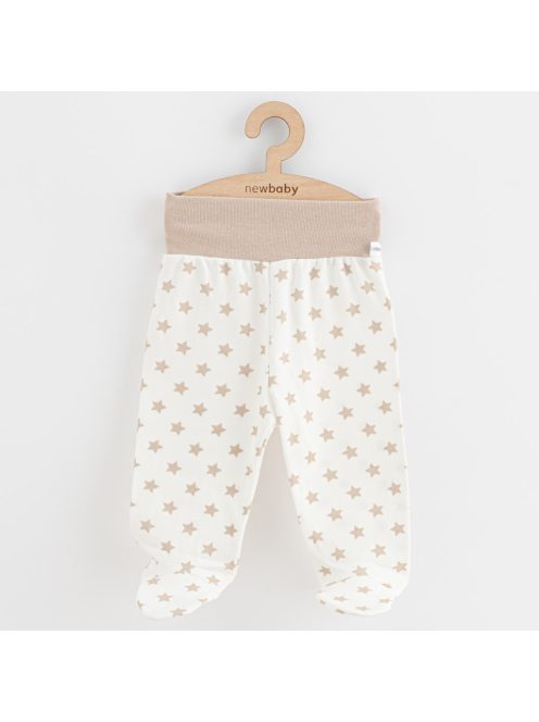 Baba lábfejes nadrág New Baby Classic II csillagokkal bézs