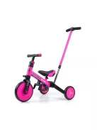Gyerek háromkerekű bicikli 4az1-ben Milly Mally Optimus Plus tolókarral pink