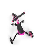 Gyerek háromkerekű bicikli 4az1-ben Milly Mally Optimus Plus tolókarral pink