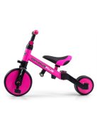 Gyerek háromkerekű bicikli 4az1-ben Milly Mally Optimus Plus tolókarral pink