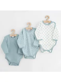   Baba body teljes hosszában patentos New Baby Classic II Lány 3db menta