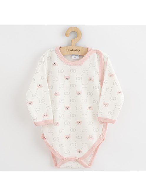 Baba body teljes hosszában patentos New Baby Classic II Lány 3db rózsaszín