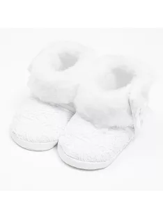 Baba téli csipke csizma New Baby 0-3 h fehér