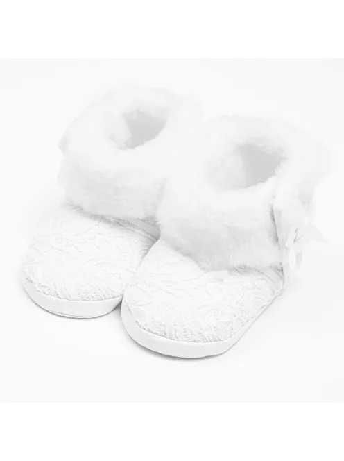 Baba téli csipke csizma New Baby 0-3 h fehér