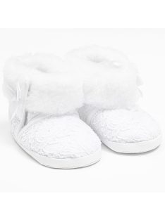 Baba téli csipke csizma New Baby 0-3 h fehér