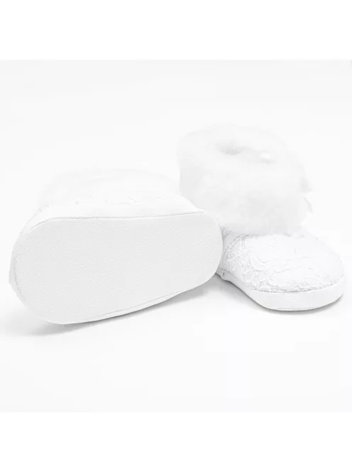 Baba téli csipke csizma New Baby 0-3 h fehér