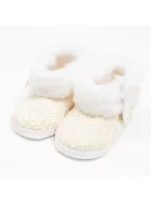Baba téli csipke csizma New Baby 3-6 h bézs