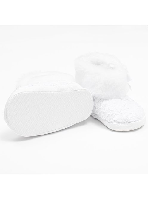 Baba téli csipke csizma New Baby 3-6 h fehér