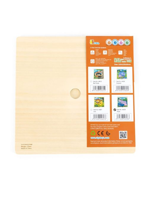 Fa képes kirakó puzzle Viga 9 db víziló