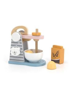 Fából készült keverő mackóval Viga