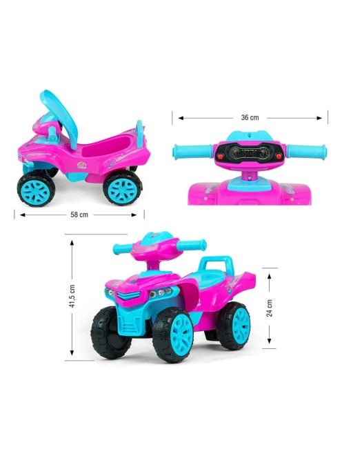 Gyerek négykerekű jármű Milly Mally Monster Pink