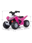 Elektromos négykerekű Milly Mally Honda ATV rózsaszín