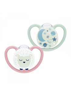 Baba cumi  NUK Space Nights 6-18h 2 db/BOX lány