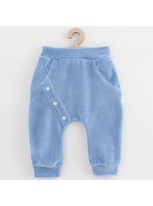 Baba plüss melegítő New Baby Suede clothes kék
