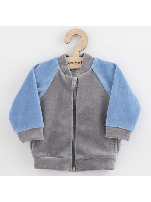 Baba plüsz pulóver New Baby Suede clothes szürke kék