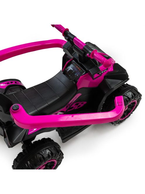 Bébitaxi tolókarral Baby Mix Mega piros