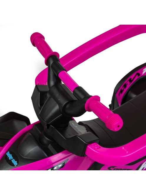 Bébitaxi tolókarral Baby Mix Mega piros