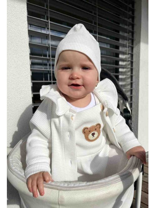 Baba kabátka gombokkal  New Baby Luxury clothing Laura fehér