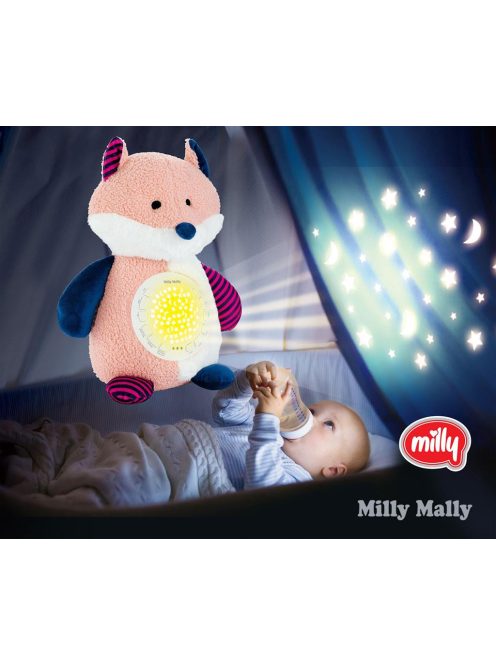 Plüss szundibarát róka projektorral Milly Mally