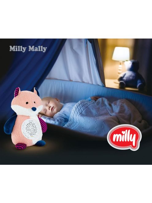 Plüss szundibarát róka projektorral Milly Mally