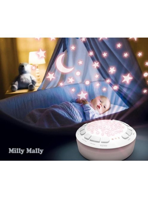 Plüss szundibarát zsiráf projektorral Milly Mally