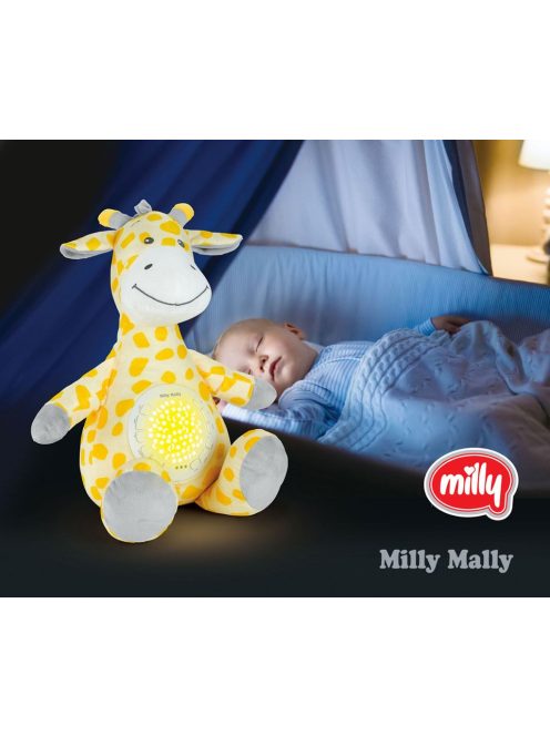 Plüss szundibarát zsiráf projektorral Milly Mally