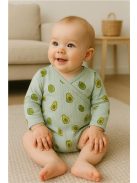 Csecsemő muszlin patentos body New Baby Avocado