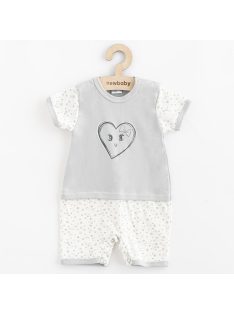 Baba pamut nyári kezeslábas New Baby Szivecske