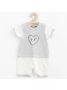 Baba pamut nyári kezeslábas New Baby Szivecske